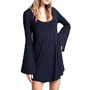 🆕 24SEVEN Comfort Apparel Bell Sleeve tunic blouse / dress Size XL